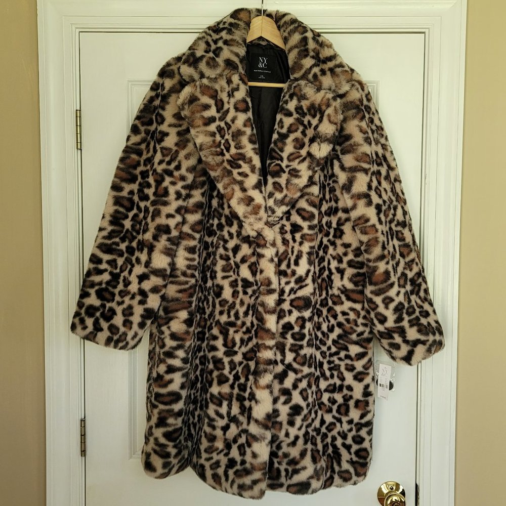 Faux Leopard Coat NWT